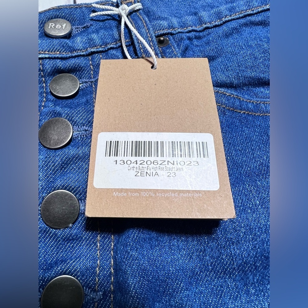 🎉HOST PICK🎉 Reformation Cynthia Button Fly High Rise Straight Jeans - Picture 5 of 10